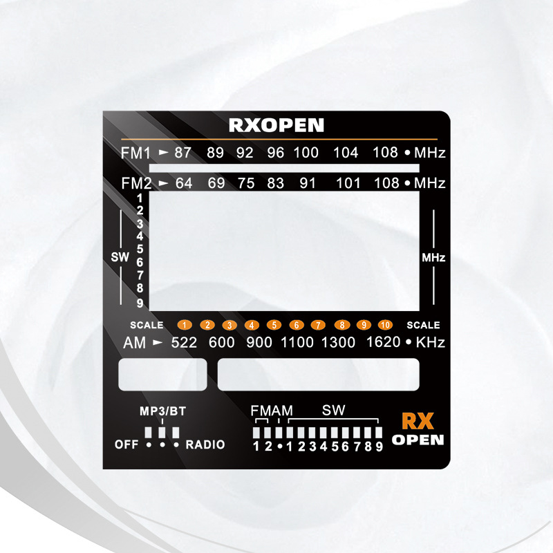 Silk Screen Pc Lens Acrylic Panel Transparent Window Mirror Acrylic Lens Flashlight Camera Brown Mirror