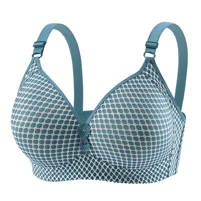 Cross-Border New Large Size E Cup No Rims Jacquard Intimates Thin Cup Cross-Border Adjustable Comfortable Breathable Bra