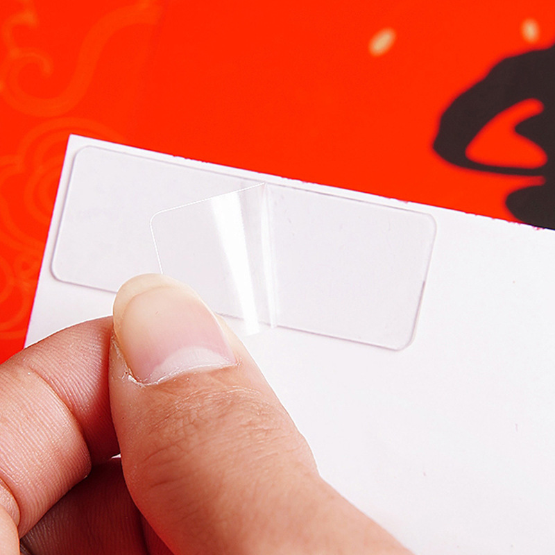 Spring Festival Couplets Double-Sided Adhesive Stickers for Home Use, Traceless Stickers with the Character for "Fu", Transparent Double-Sided Stickers Wholesale, Couplets Double-Sided Adhesive Without Drilling