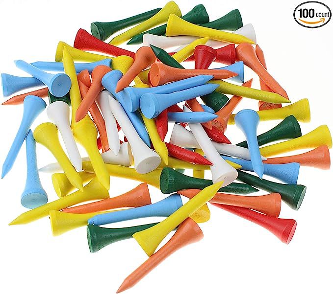 New wooden golf nail 42mm golf tee mixed color golf tee tray golf supplies