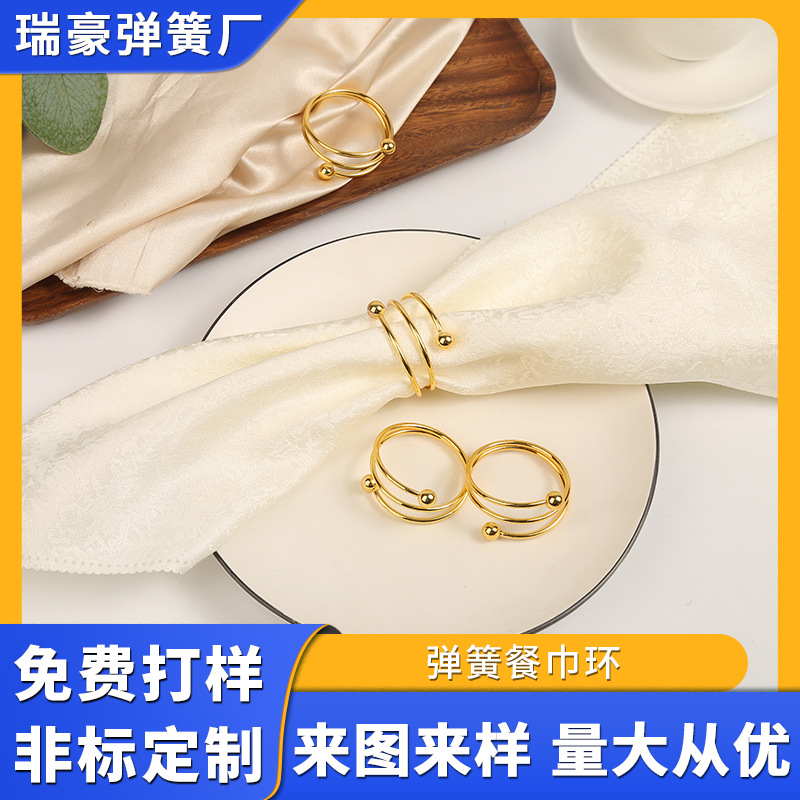 Легкий люкс новый стиль специальный западный ресторанный стол отель свадьба квадратный салфеточный держатель металлическое кольцо оптовая продажа