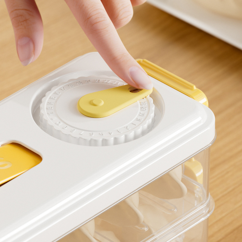 Multi-Layer Timing Storage Special Dumpling Box for Kitchen Refrigerator Sandwich Narrow-Shaped Wonton Dumpling Quick-Frozen Freezer Box