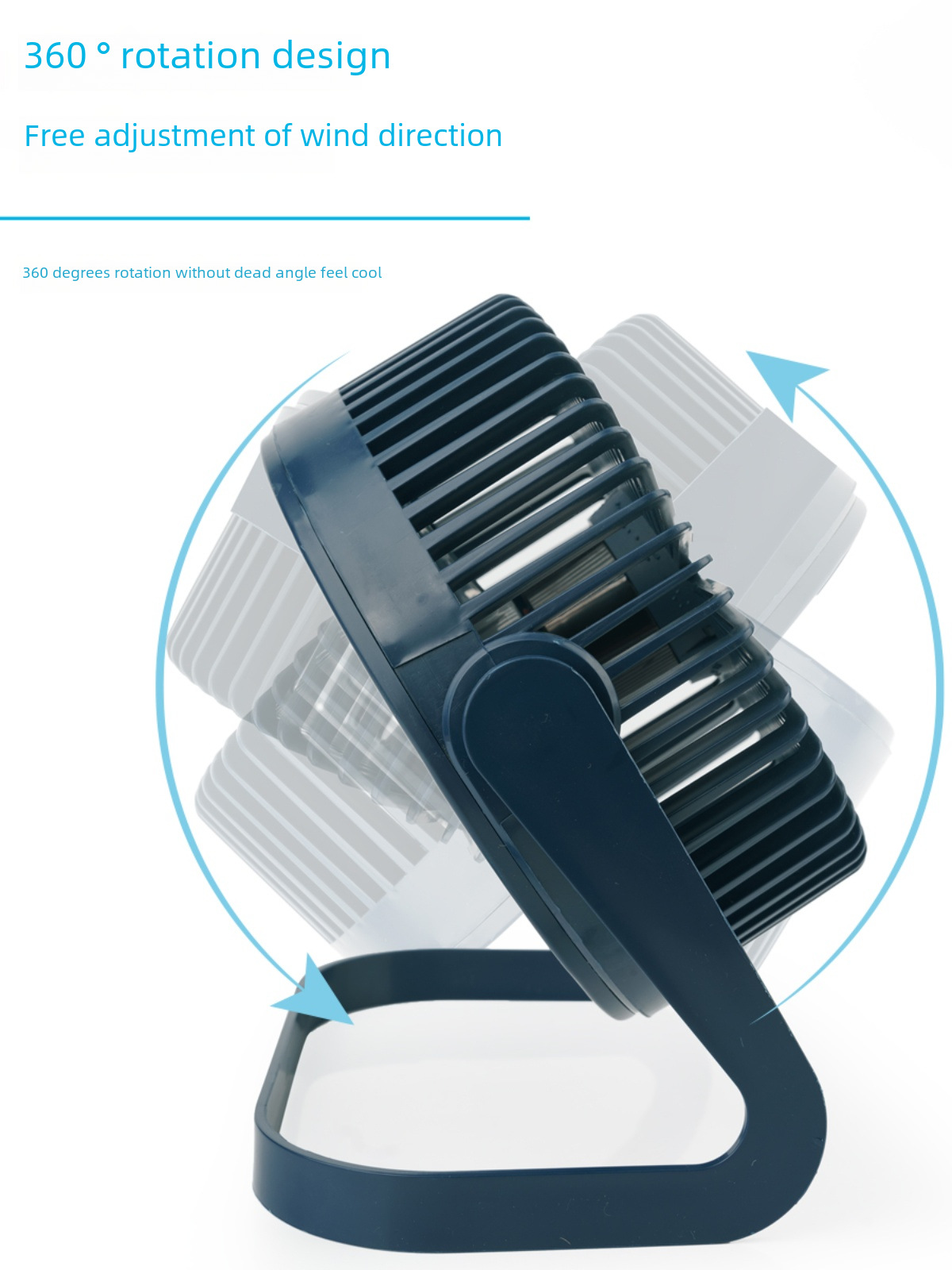 USB small fan 6 inch mini electric fan rechargeable home office student dormitory desktop folding fan