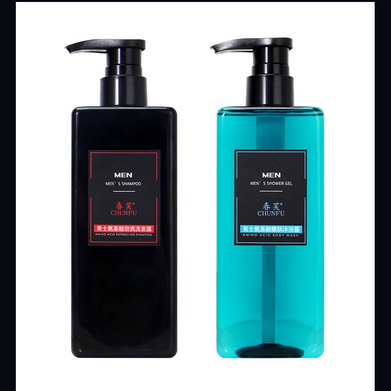 Chunfu Amino Acid Men's Shampoo Deep Cleansing Oil Control Dandruff Cologne Fragrance Refreshing Body Soap