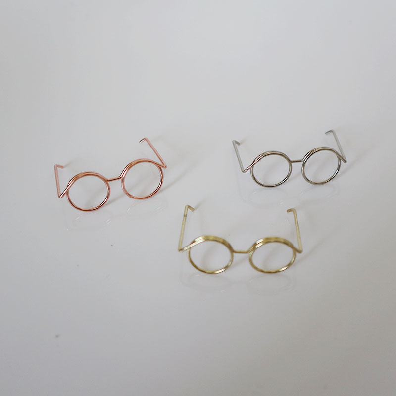 3- 5cm Mini Twist Stick Puppy Big White Goose Glasses DIY Matching Posing Accessories Steel Wire Glasses Frame