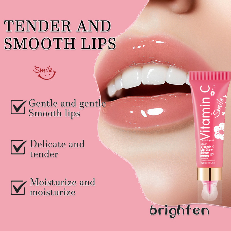 Cross-Border Lbls Vitamin C Lip Gloss Essence Moisturizing, Moisturizing, Brightening Color and Fading Dullness Lip Mask