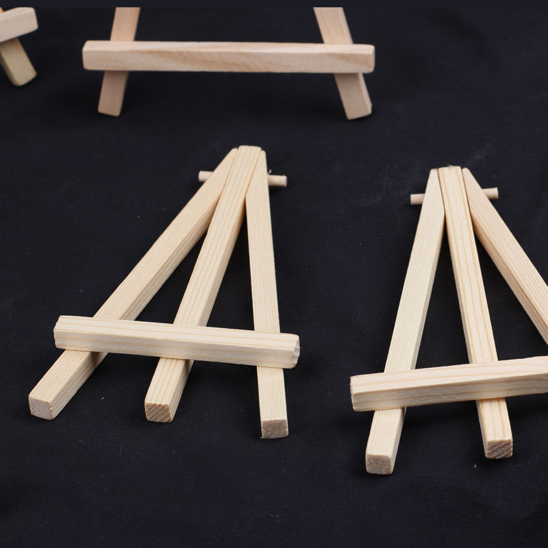 Spot wholesale 9*16 mini wooden tripod oil painting display stand desktop mobile phone stand Mini small easel