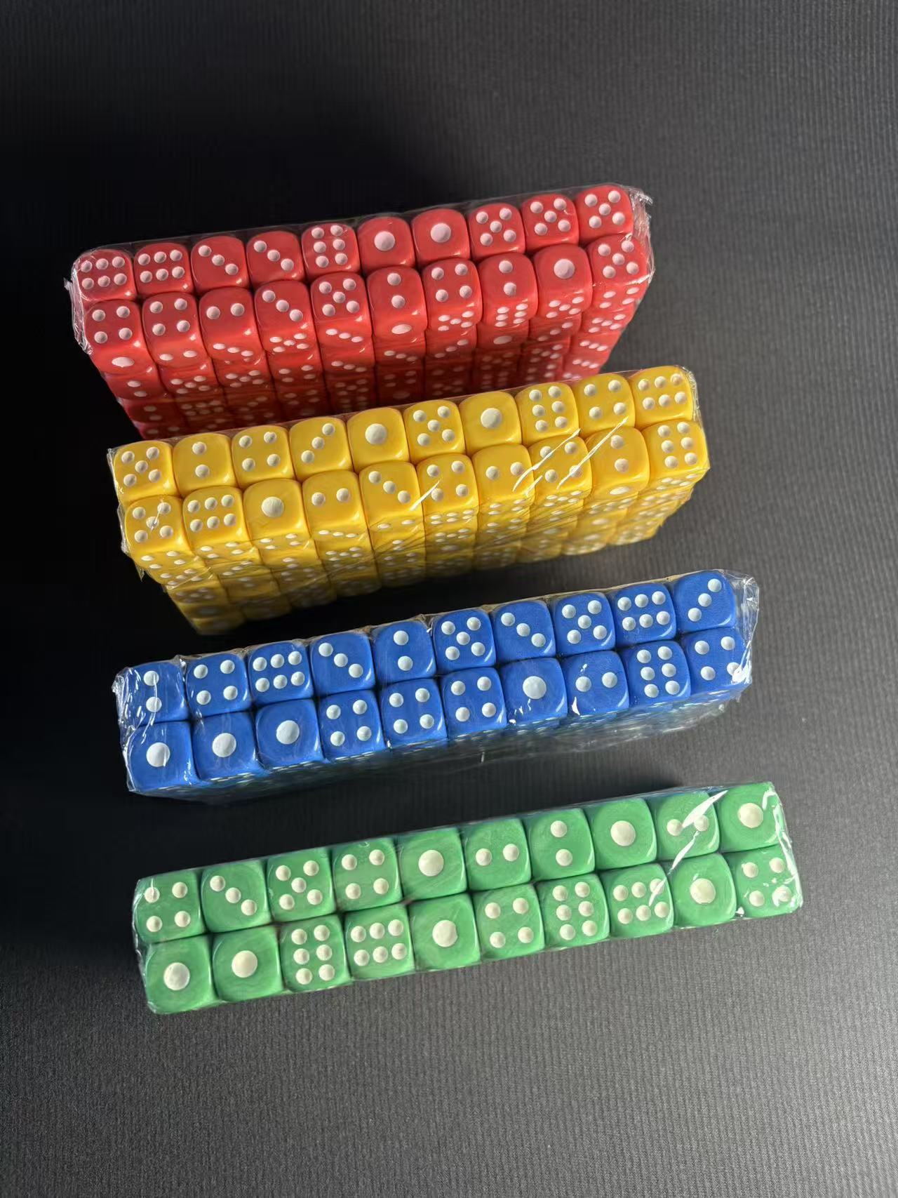 Red, Yellow, Blue, Green 14mm Rounded Corner White Dot Large 1 Mahjong Matching Game Entertainment Ktv Nightclub Acrylic Dice Customization