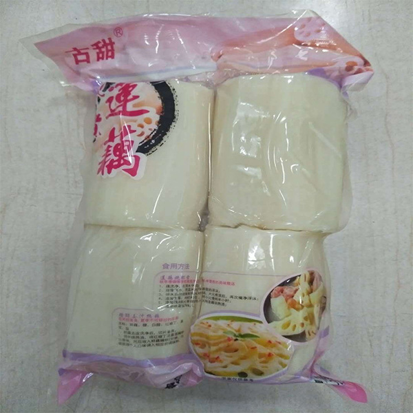 Вареные кусочки корня лотоса Гу Тянь 1кг, ломтики корня лотоса, кубики корня лотоса, очищенный корень лотоса, стружка корня лотоса