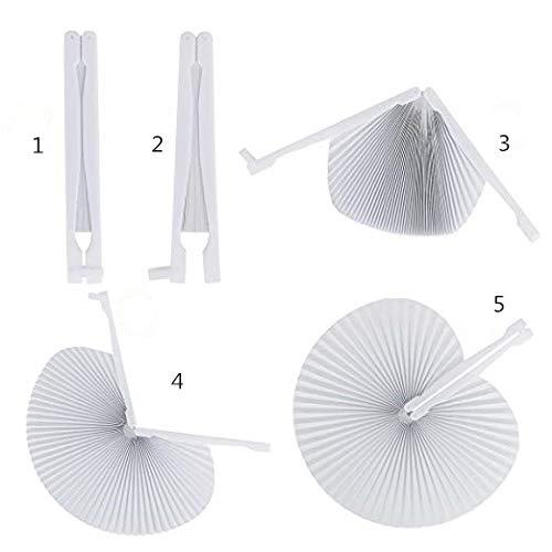 Cross-border exclusive for European and American wedding white round paper fan folding fan blank round paper fan round fan advertising fan
