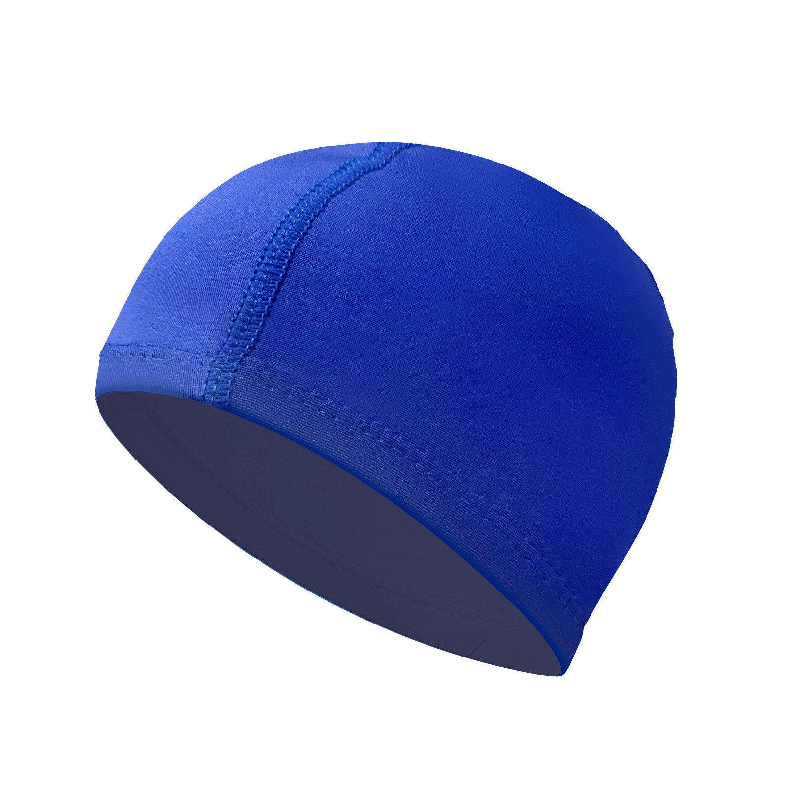 Factory direct polyester cloth swimming cap adult men's and women's solid color color non-dissection head breathable swimming cap wholesale