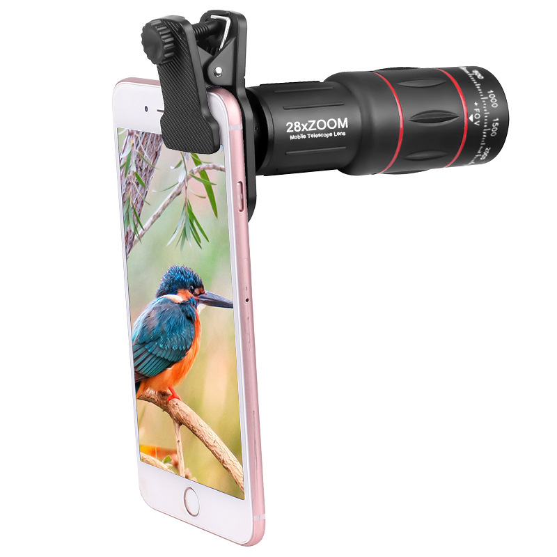 Cross-border wholesale 18X 28X 36X mobile phone external telephoto lens HD monocular telescope concert photo