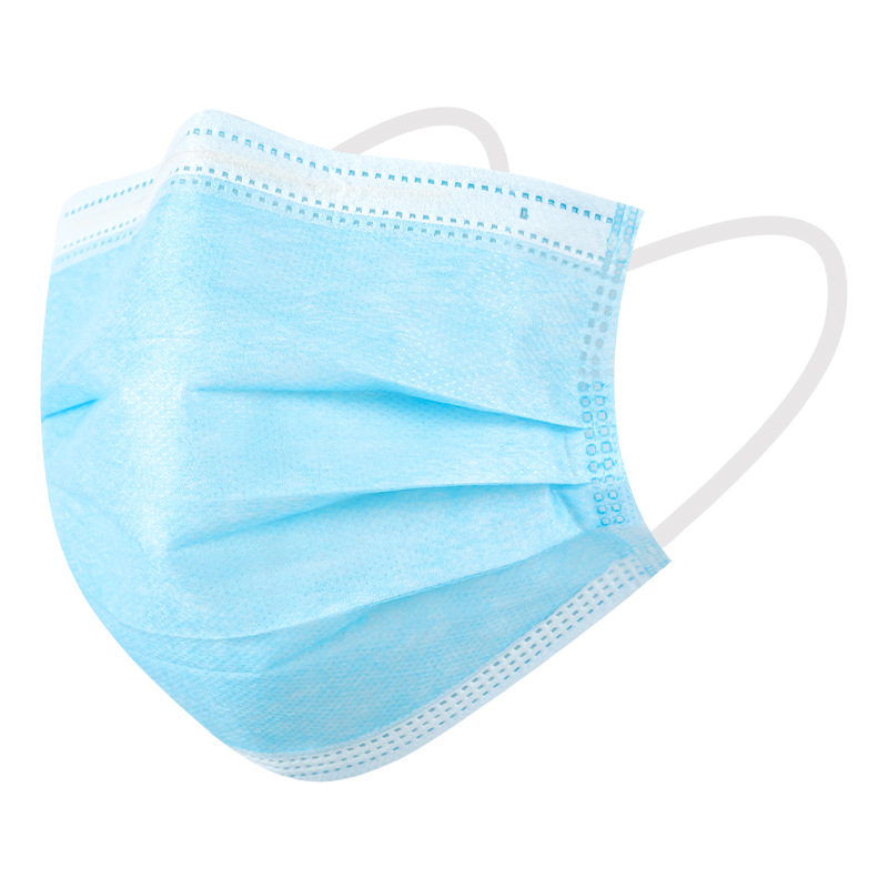Independent packaging Blue White all white black and white three layer disposable adult masks spot wholesale non-woven daily protection