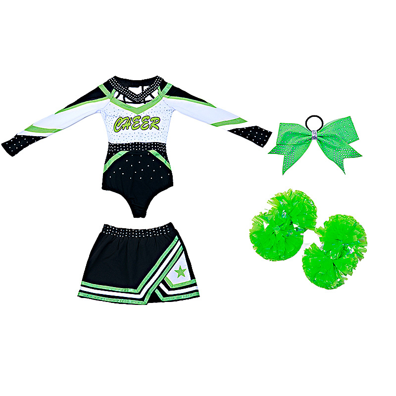Children's Cheerleading Performance Clothing Long-Sleeved New Girls' Cheerleading Performance Clothing Aerobics Competition Competition Clothing