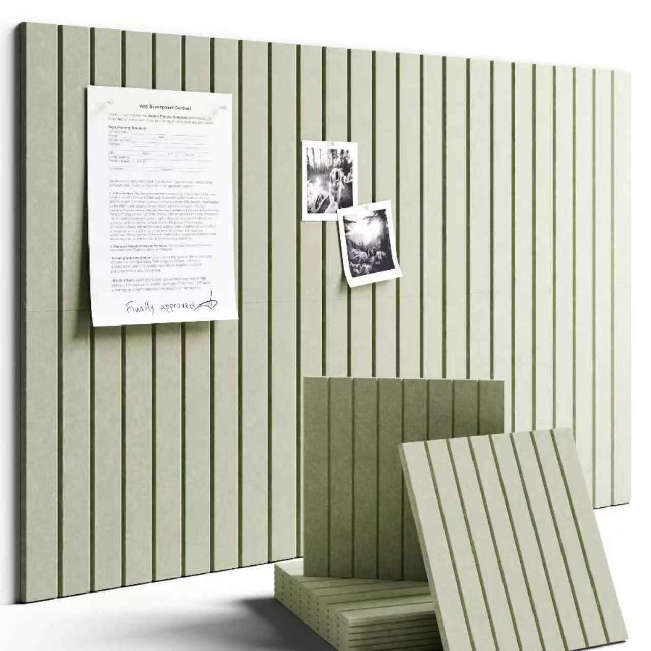 Звукоабсорбирующие панели из полосатого полиэстера Панели звукоизоляции Материалы для декора стен школы