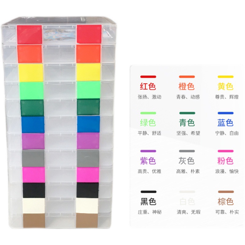 Simple portable file box folder plastic A4 file storage box transparent classification data organizing A5 file box