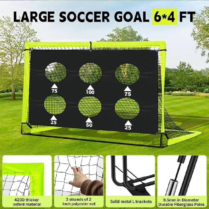 Kids Soccer Goal Backyard Set Portable Pop up Football Net Training Equipment with Soccer Goal Ladder