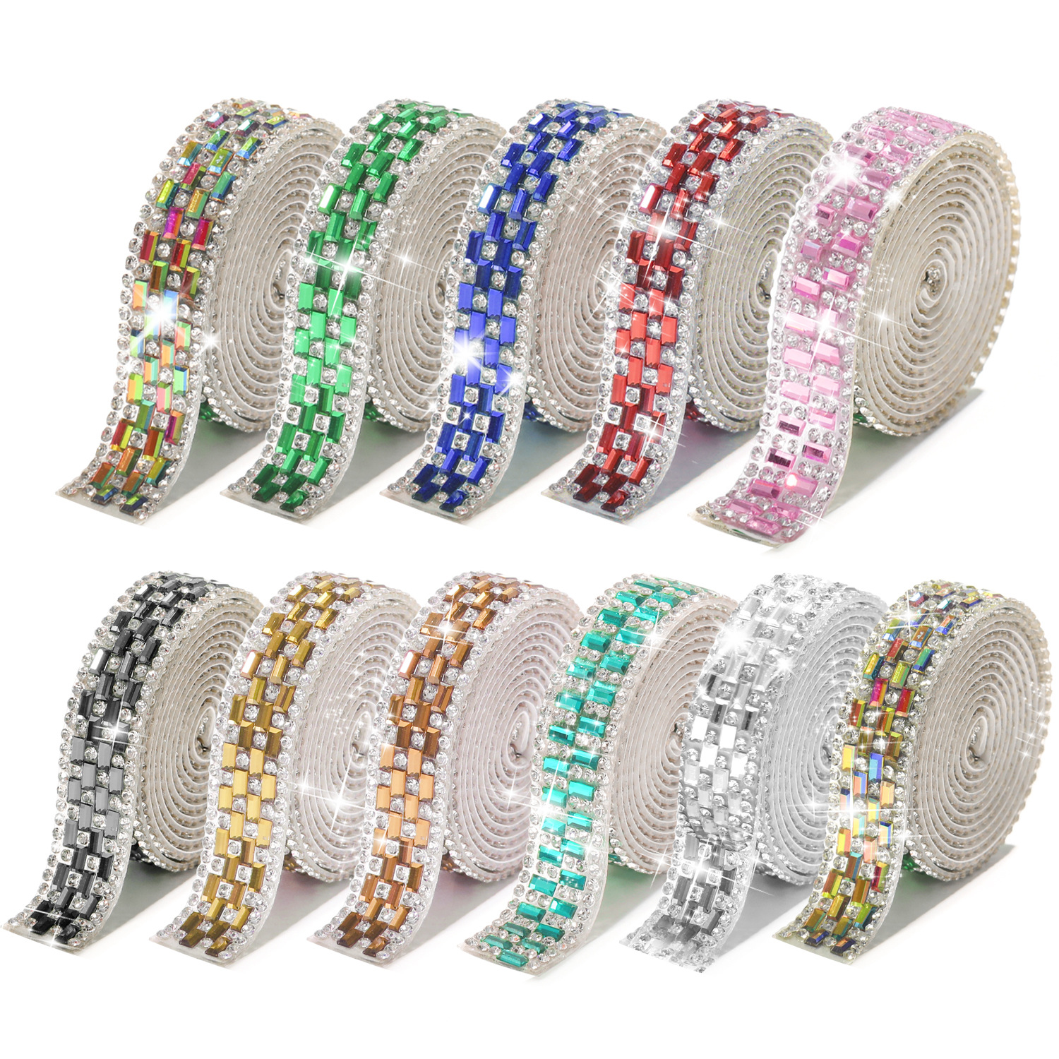 Кристаллические наклейки, стразы, полоски и кристаллические ткани