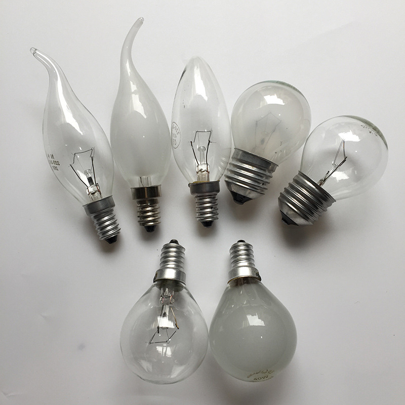 Dimmable Regular Light Bulb Edison Vintage Tungsten Filament Eye Protection Frosted Light Source E27E14 Screw Base 15W White Woven Lamp