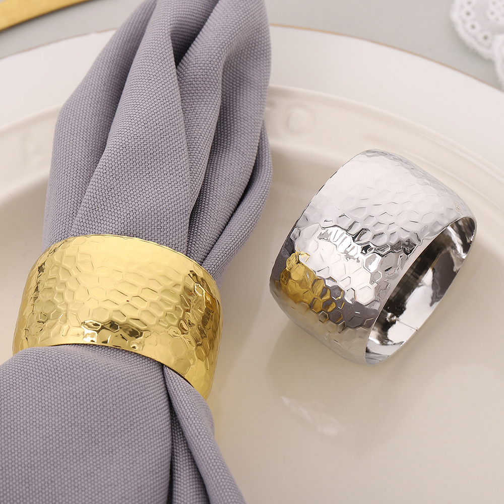 Кросс-бодер креативное простое металлическое круглое кольцо для салфеток в виде сот украшение стола в отеле