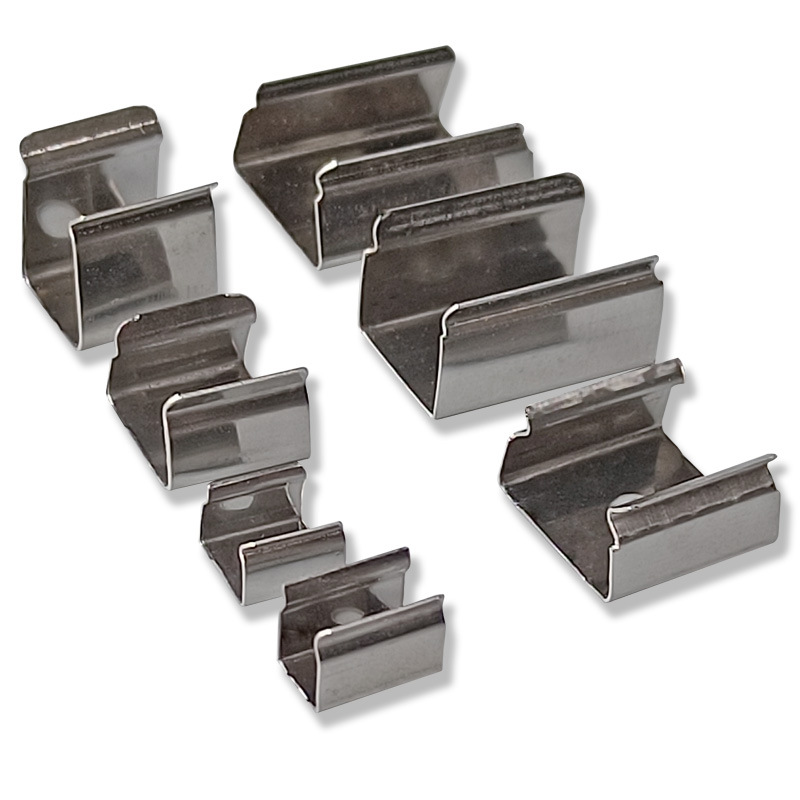 LED lamp with stainless steel hanging plate line lamp fixing buckle cabinet lamp fixing clip hard light bar single hole card code