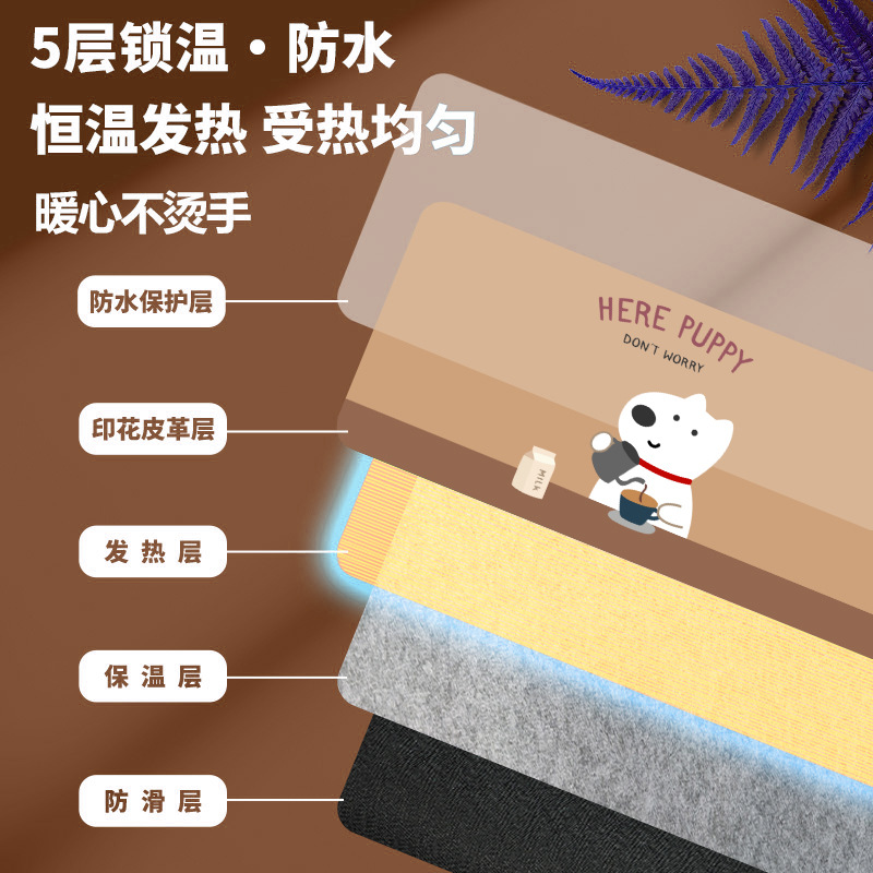 Heating Mouse Pad Large Cartoon Heating Warm Table Pad Office Computer Desktop Heating Pad Homework Warmer Pad