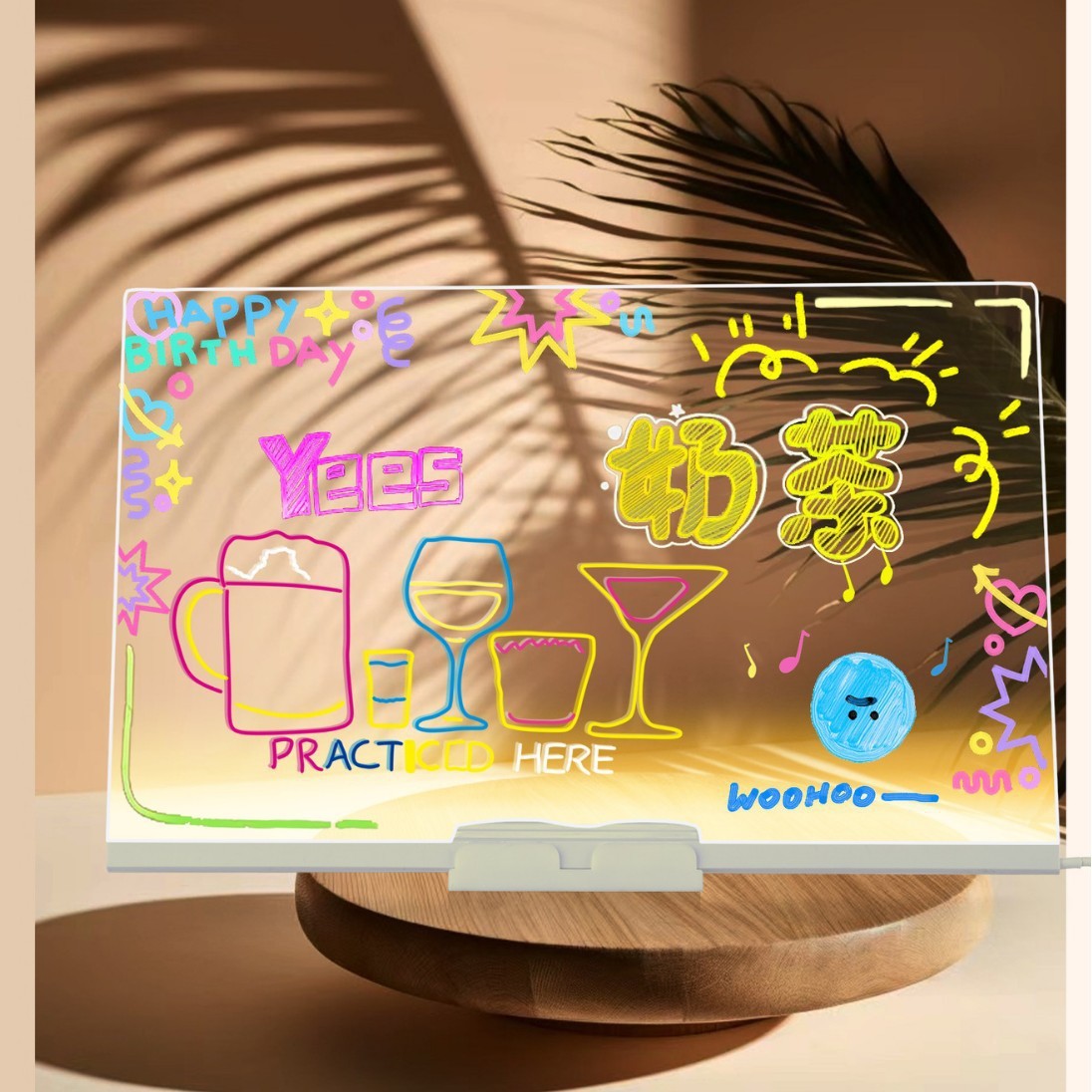 Светодиодная флуоресцентная доска для сообщений DIY стираемая рекламная доска белая доска для рисования