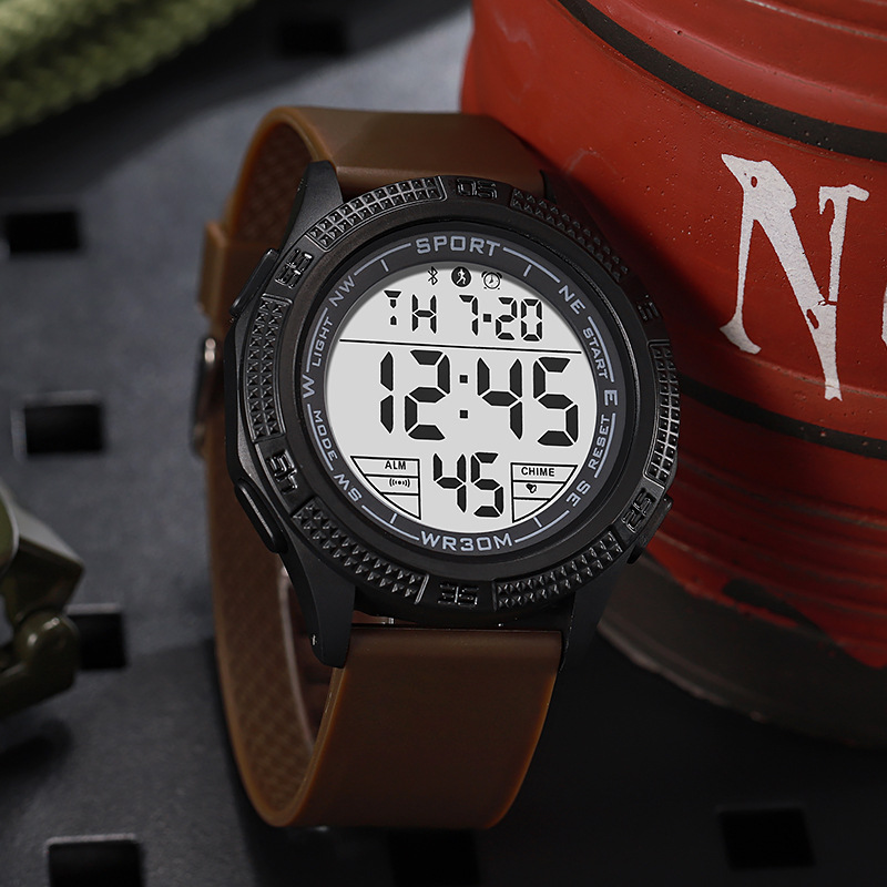 Manufacturer Wholesale Men's Electronic Watch for Middle and High School Students, Fashionable Outdoor Sports Multi-Function Alarm Clock, Luminous Electronic Watch