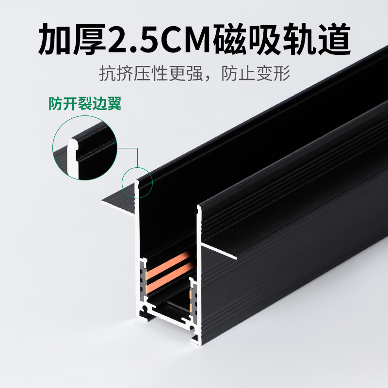 Nvc Lighting Magnetic Track Light Embedded Concealed Line Light Living Room Bedroom Without Main Light Magnetic Light Package Light