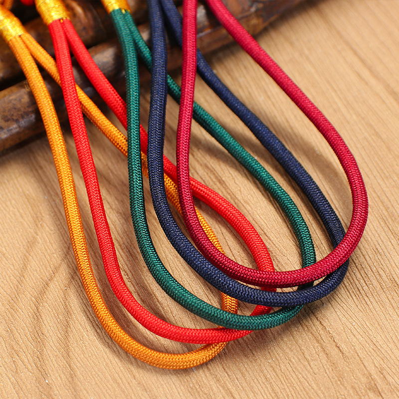 Button Knot 13cm Handle Rope Lanyard DIY Chinese Knot Sachet Jade Handmade Wrist Han Dynasty Mobile Phone Pendant Accessories