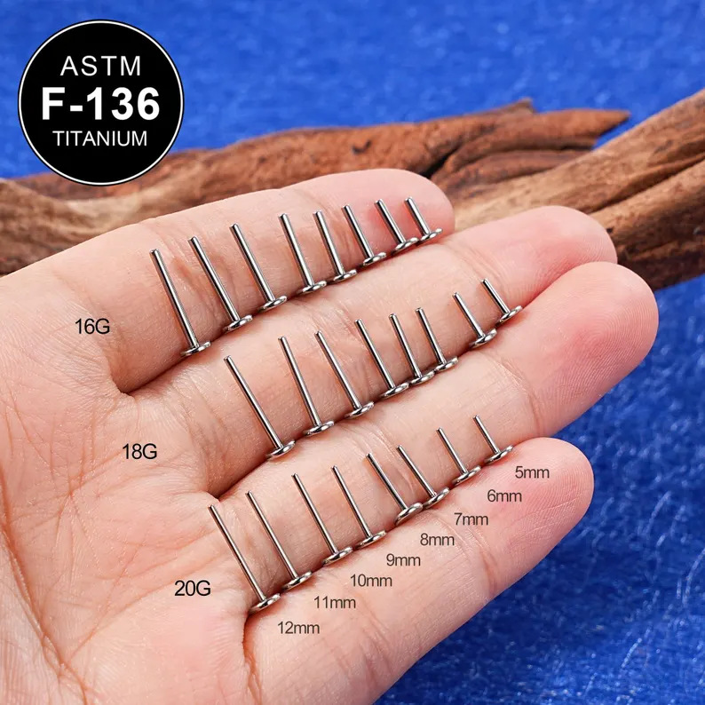 F136 титановый сплав G23 титановый сплав замена базы для серёжек с внутренней резьбой, модель, несколько спецификаций