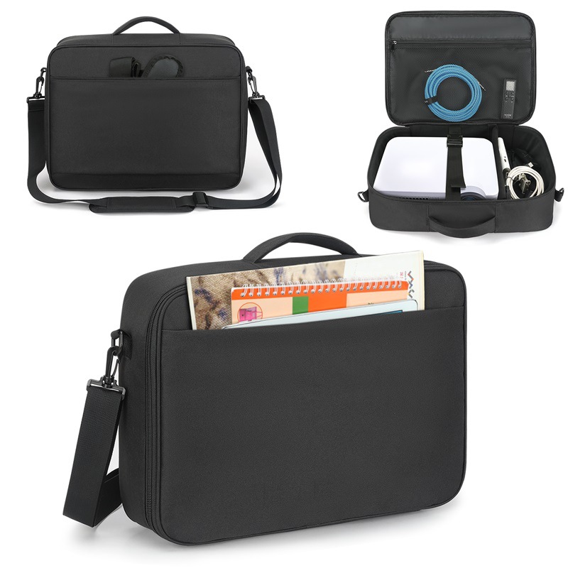 Bsci Cross-Border Manufacturer Hot-Selling Fashion Projector Cosmetics Bag Shoulder Portable Office Projector Bag Handbag