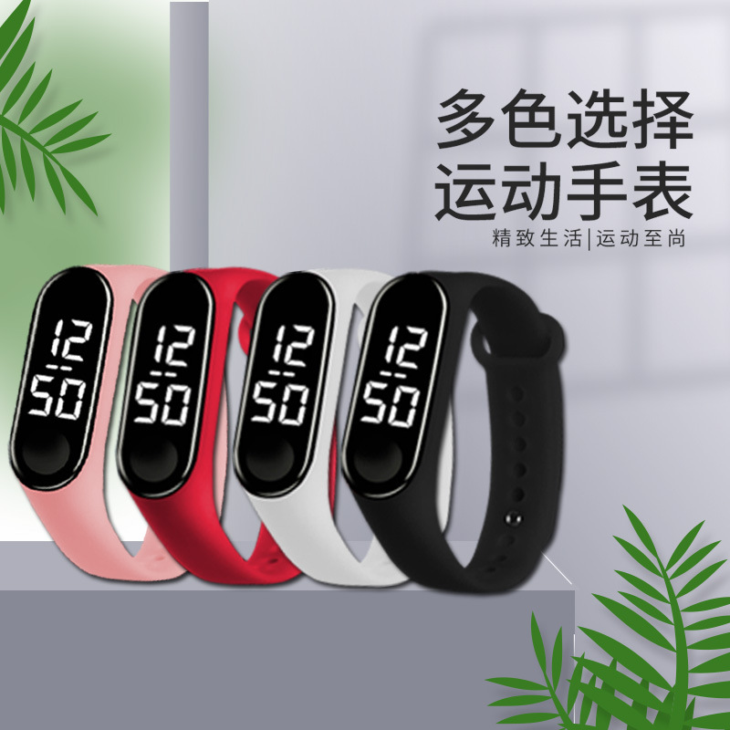 Factory explosions LED children's sports electronic watch waterproof sports watch gift fashion LED electronic watch