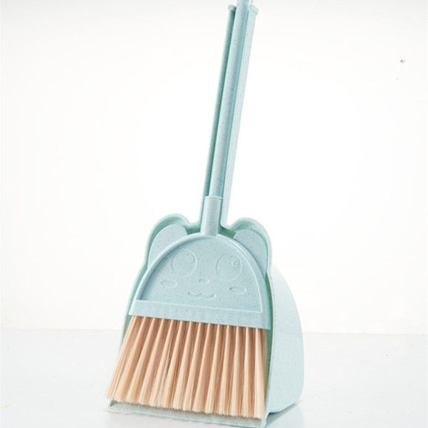 Children's Plastic Broom Mini Small Broom Dustpan Broom Soft Wool Broom Combination Broom Set Household