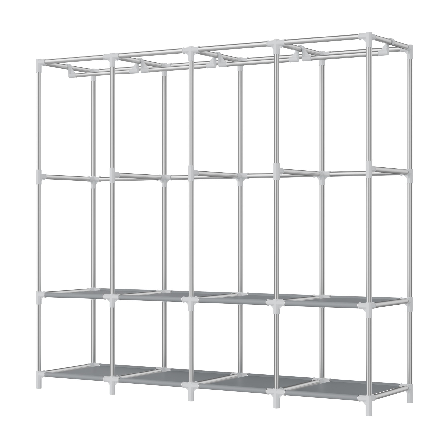 Factory Wholesale Wardrobe Structure for Rental Apartments, Simple Assembly Home Wardrobe Clothes Rack 2025 New Model Metal