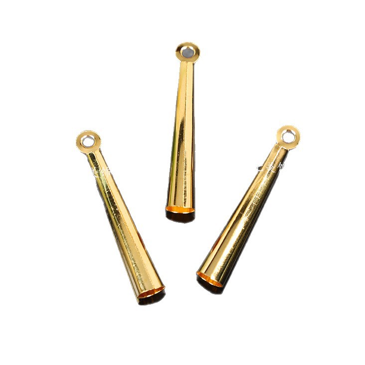 Silver Jewelry Accessories Long Trumpet Pendant Miao Silver Tassel Material DIY Ancient Costume Bridal Headdress Accessories Folk Cluster Style Pendant