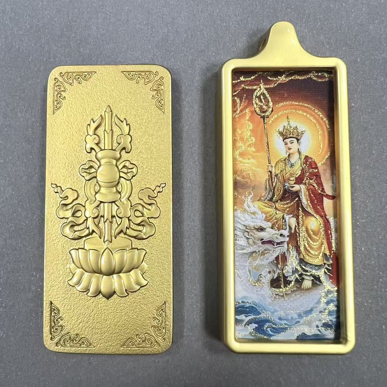 2* 5cm Thangka Small Gold Bars Small Strips Taoist Gau Box Scriptures Zangkar Xizang Qinghai Rehoku