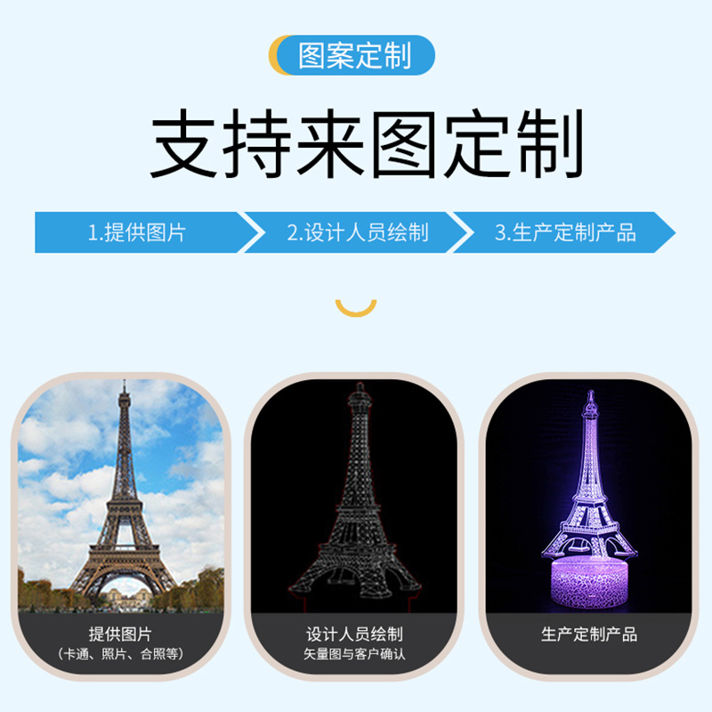 Cross-border spot night light Football Club series 3d night light acrylic colorful remote control bedside lamp