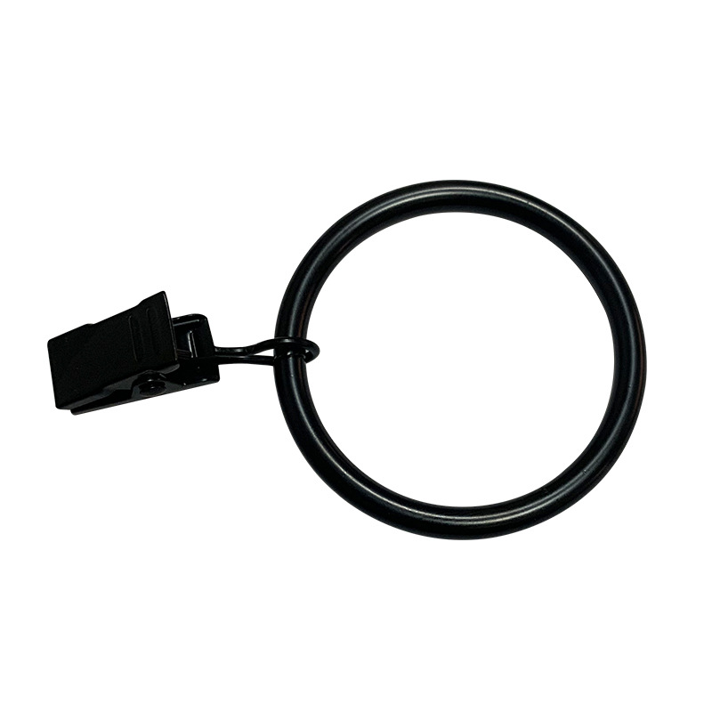 Manufacturer of Electrophoretic Black Roman Ring Clips for Home Curtains, Shower Curtains, Door Curtains, Round Ring Hooks, Metal Wholesale