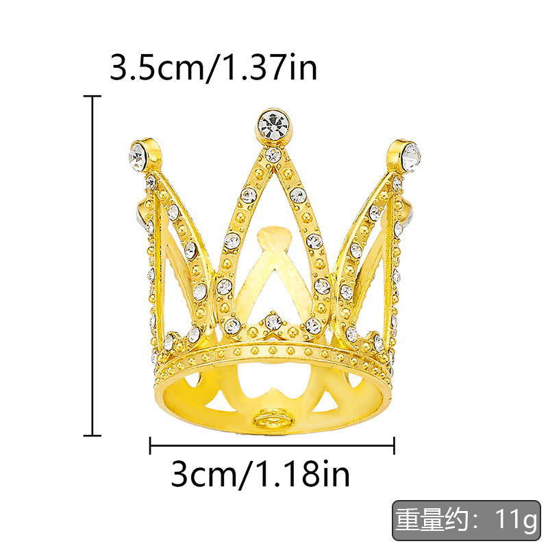 Exquisite alloy small crown flower wrapping material decoration children's catwalk headdress birthday ornaments little thumb crown