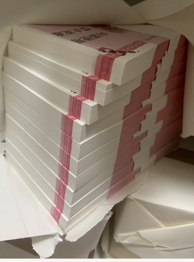 Money Counting Coupon Shooting Practice Coupon 100 Skills Competition Practice Banknote Props Money Counting Paper Roll Practice Roll