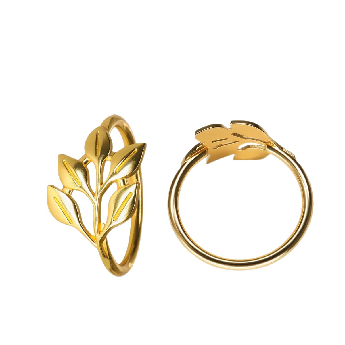 European and American Cross-Border Golden Leaf Napkin Ring Metal Wedding Hotel Table Decoration Simulated Leaf Napkin Buckle