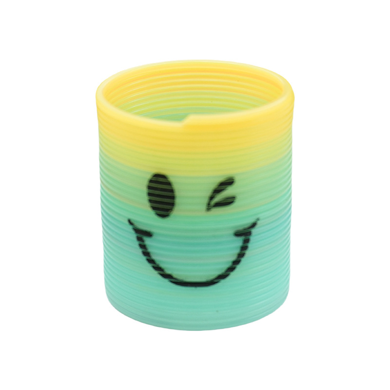 Rainbow Circle Magic Circle Children's Spring Circle Decompression Toy Colorful Circle Elastic Circle Street Stall Prize Toy Cross-Border