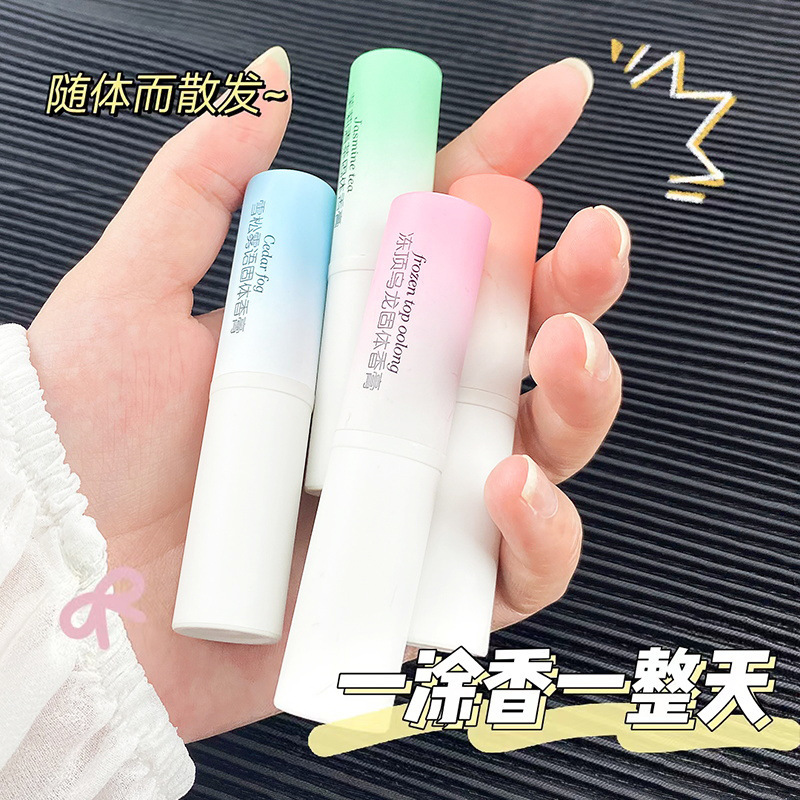 Tiktok Portable Solid Fragrance Balm, Long-Lasting Fragrance, Portable Perfume for Women and Men, Natural Student Fragrance Balm, Wholesale Light Fragrance