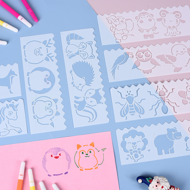 Кросс-бордерный длинный полосовой шаблон для рисования, пустотелый шаблон для граффити, многофункциональная линейка для стенописи с рукописным текстом