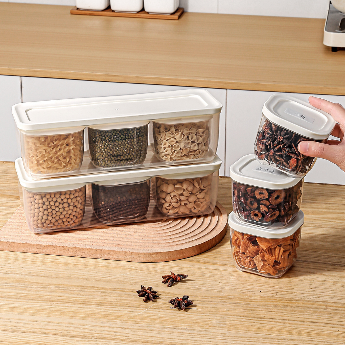 Kitchen Spice Storage Box Household Seasoning Box Dry Ingredients Pepper Star Anise Cinnamon Aniseed Marinade Sealed Seasoning Jar