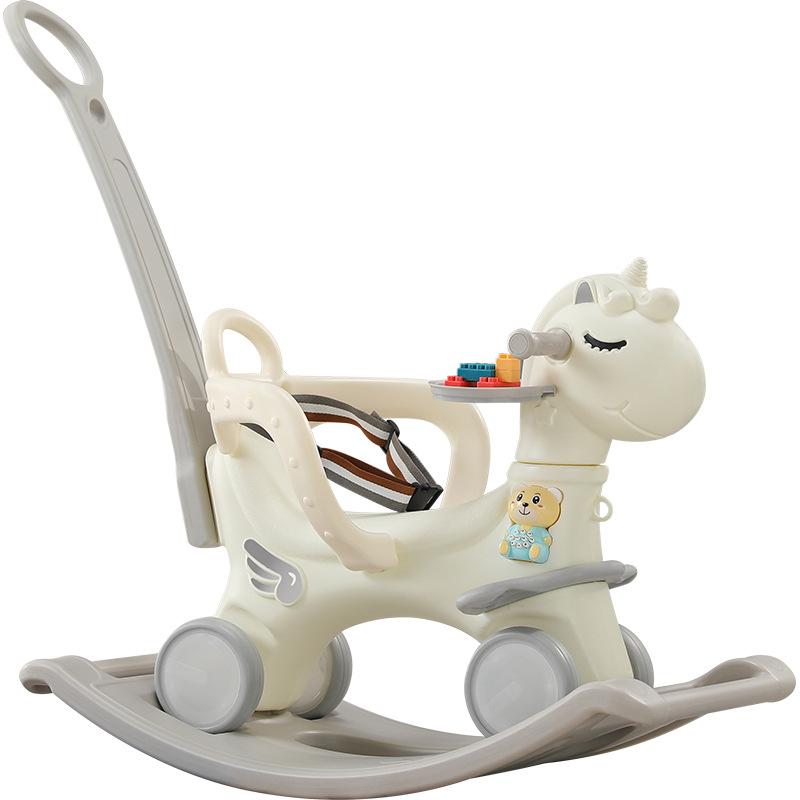 Trojan horse children rocking horse two in one one year old gift baby rocking horse trolley birthday gift baby toy car
