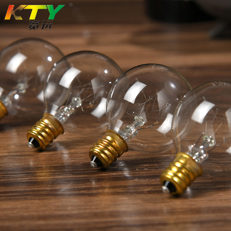 G40 bulb double spiral tungsten filament bulb string light bulb 7W European standard British standard bulb holiday decorative bulb