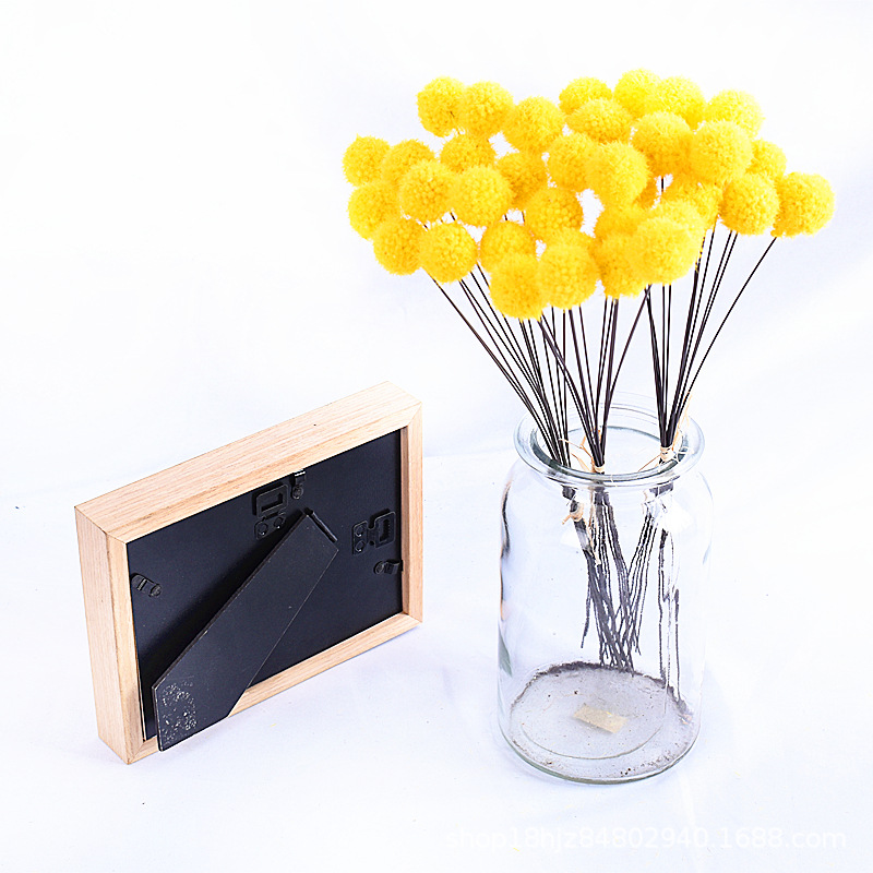 Simulation yellow gold ball Northern European wind decoration decoration living room real diy material flower arrangement beam