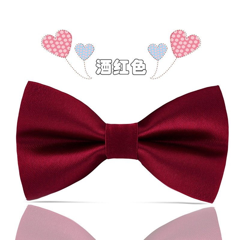 Детский галстук-бабочка для корейских мальчиков, модный винно-красный, галстук для выступлений учеников начальной школы